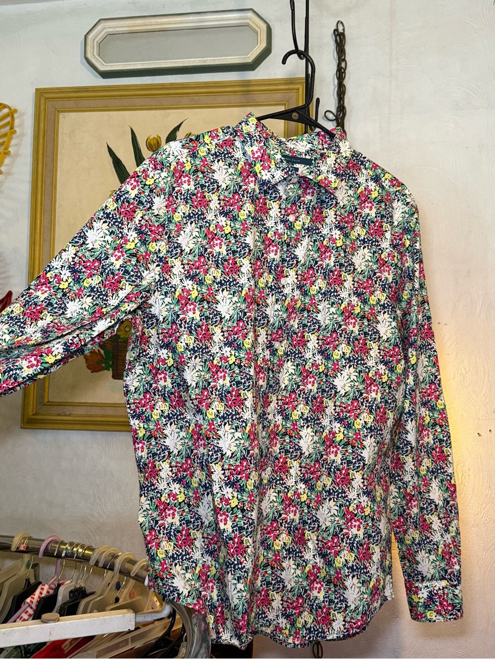 Perry Ellis Multicolor Floral Button-Down Shirt